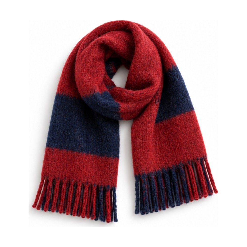 Color Block Brushed Scarf