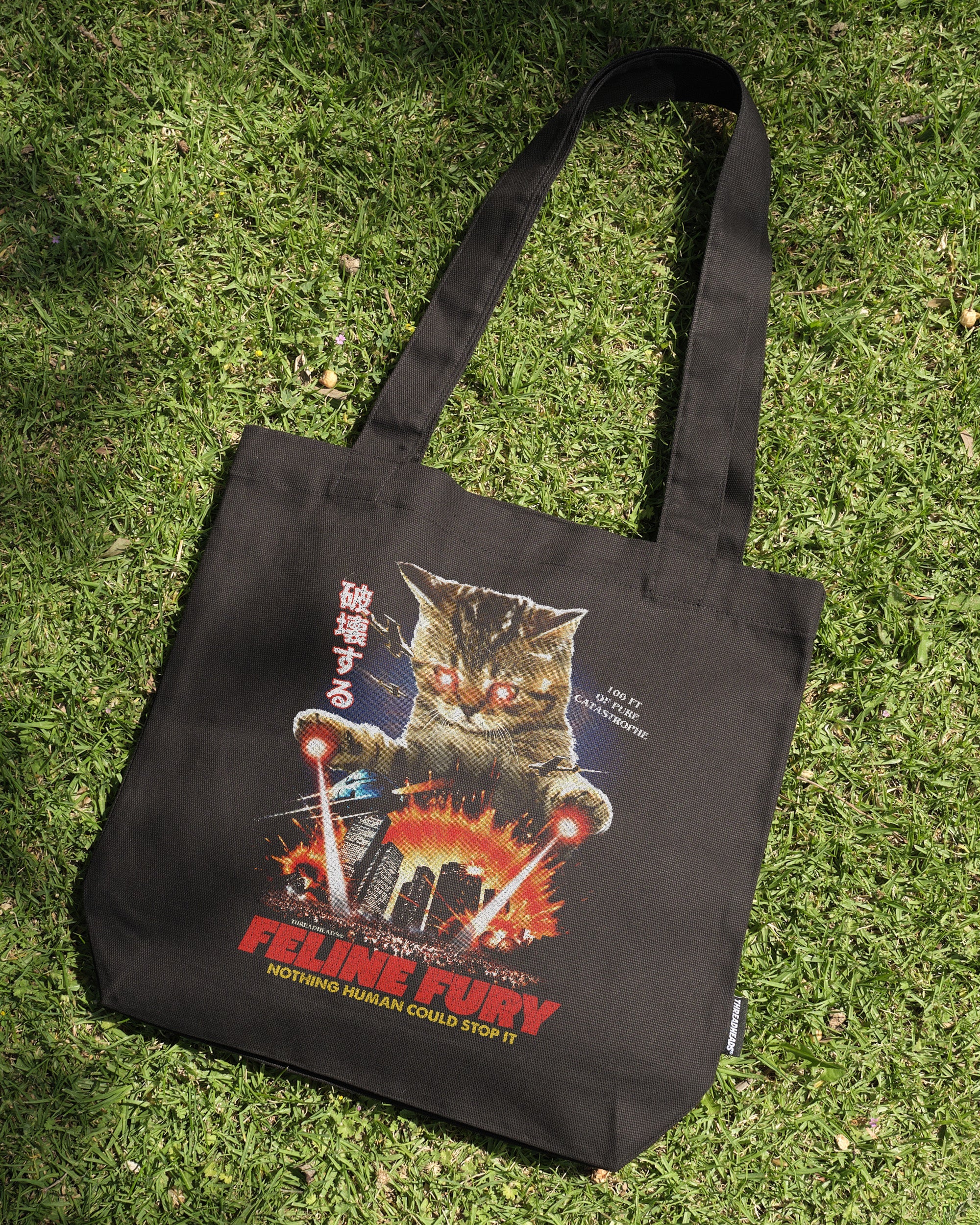 Feline Fury Tote Bag - Premium 100% Cotton Canvas with Reinforced Straps