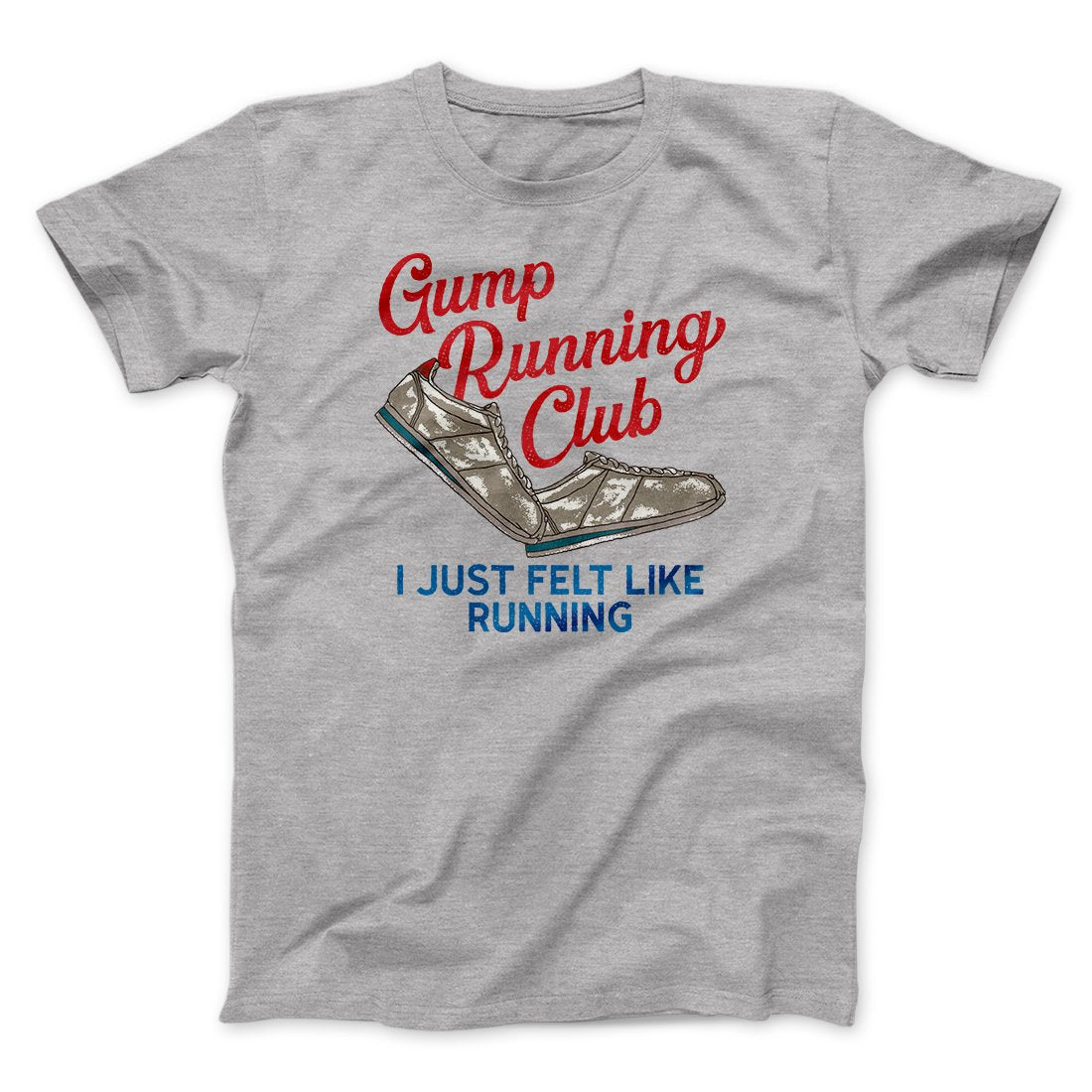 Gump Running Club Funny Movie T-Shirt - Unisex Cotton Crew Neck Tee