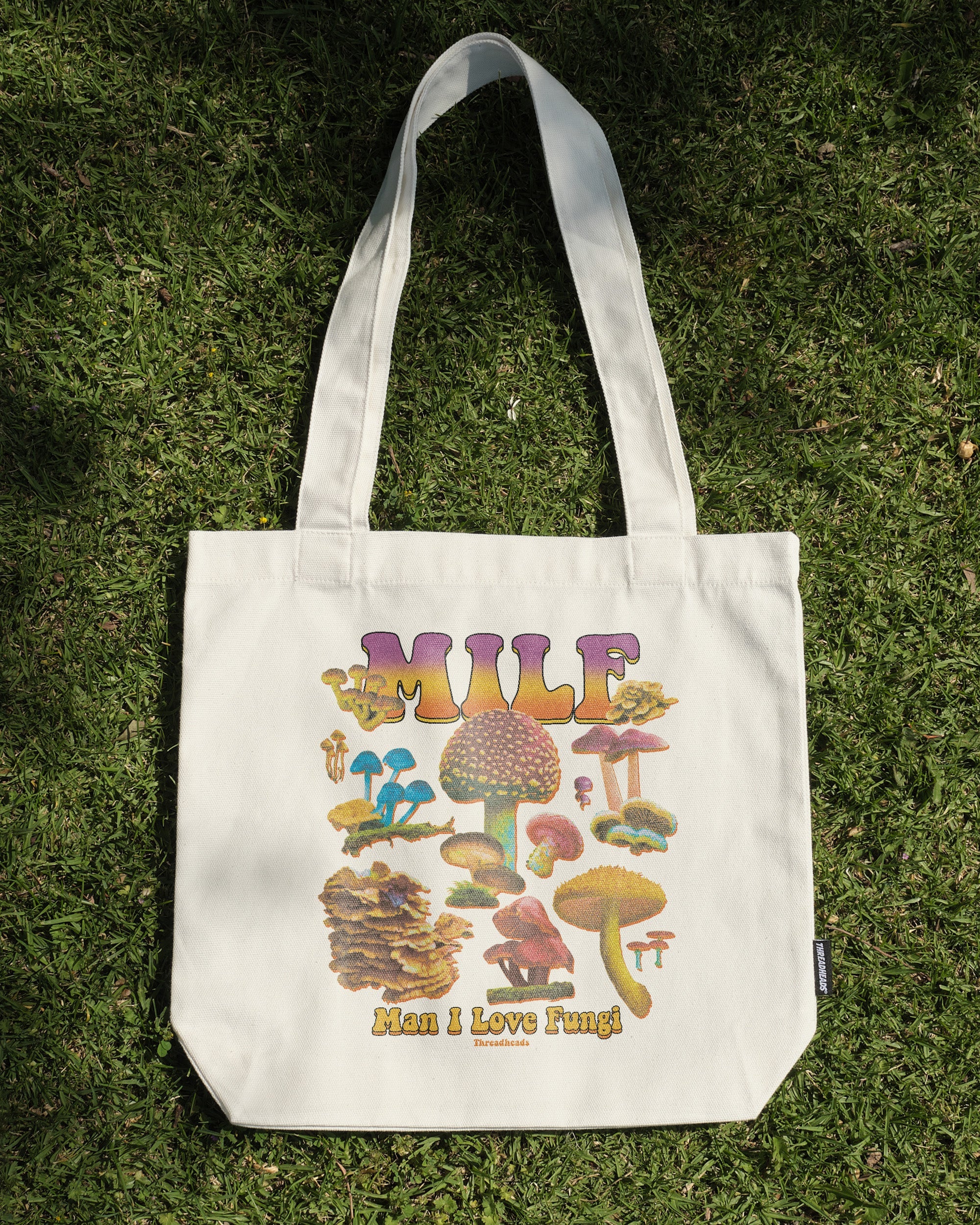 MILF Fungi Tote Bag - Premium 100% Cotton Canvas with Reinforced Straps
