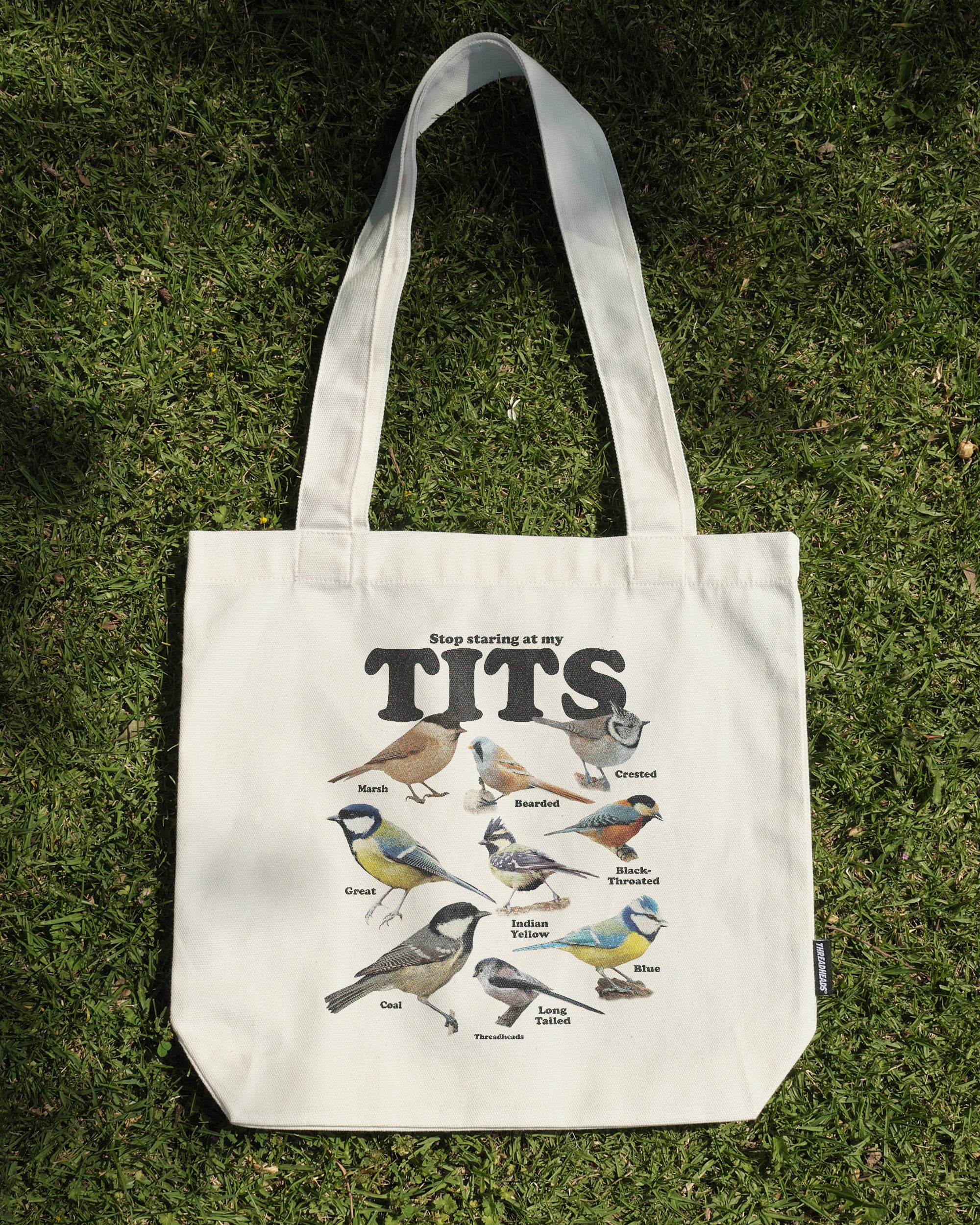 Stop Staring At My Tits Tote Bag - Premium 100% Cotton Canvas
