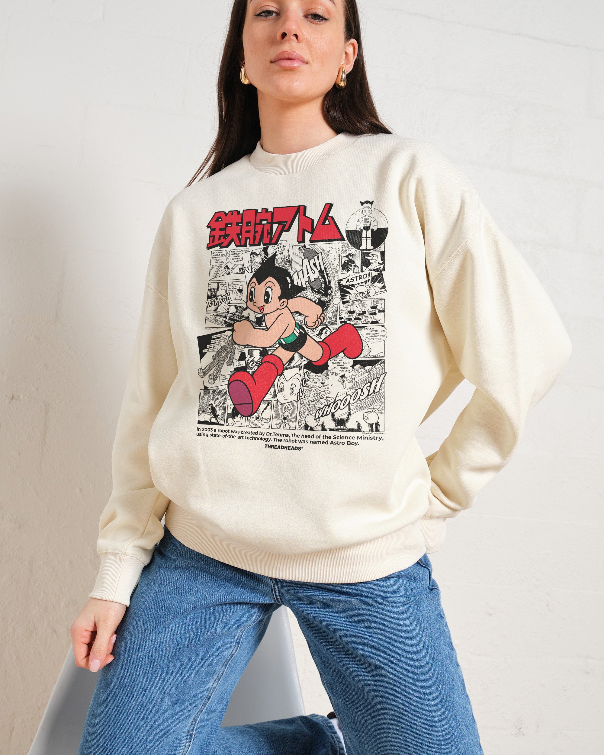 Astro Boy Manga Story Unisex Sweatshirt - Premium Cotton Poly Blend 340gsm