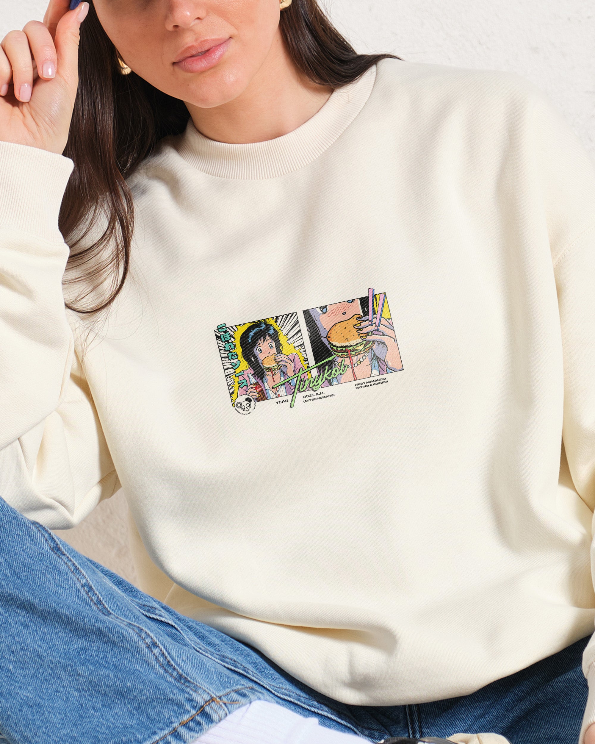 First Burger Unisex Sweatshirt - Premium 340gsm Cotton Poly Blend Graphic Print
