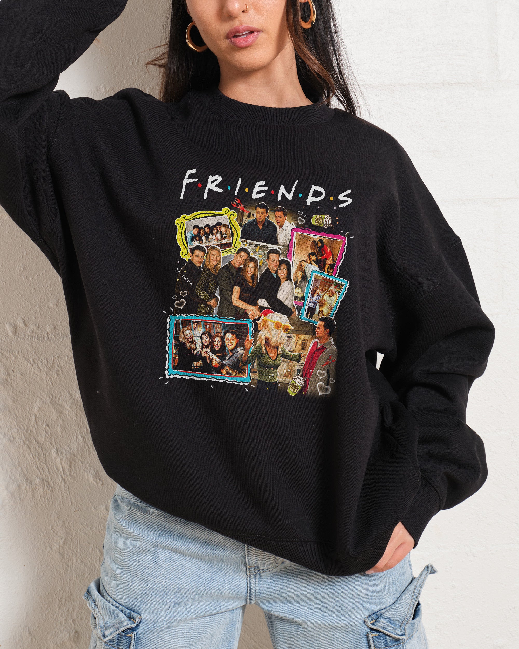 Friends Vintage Graphic Unisex Sweatshirt 340gsm Cotton Polyester Blend
