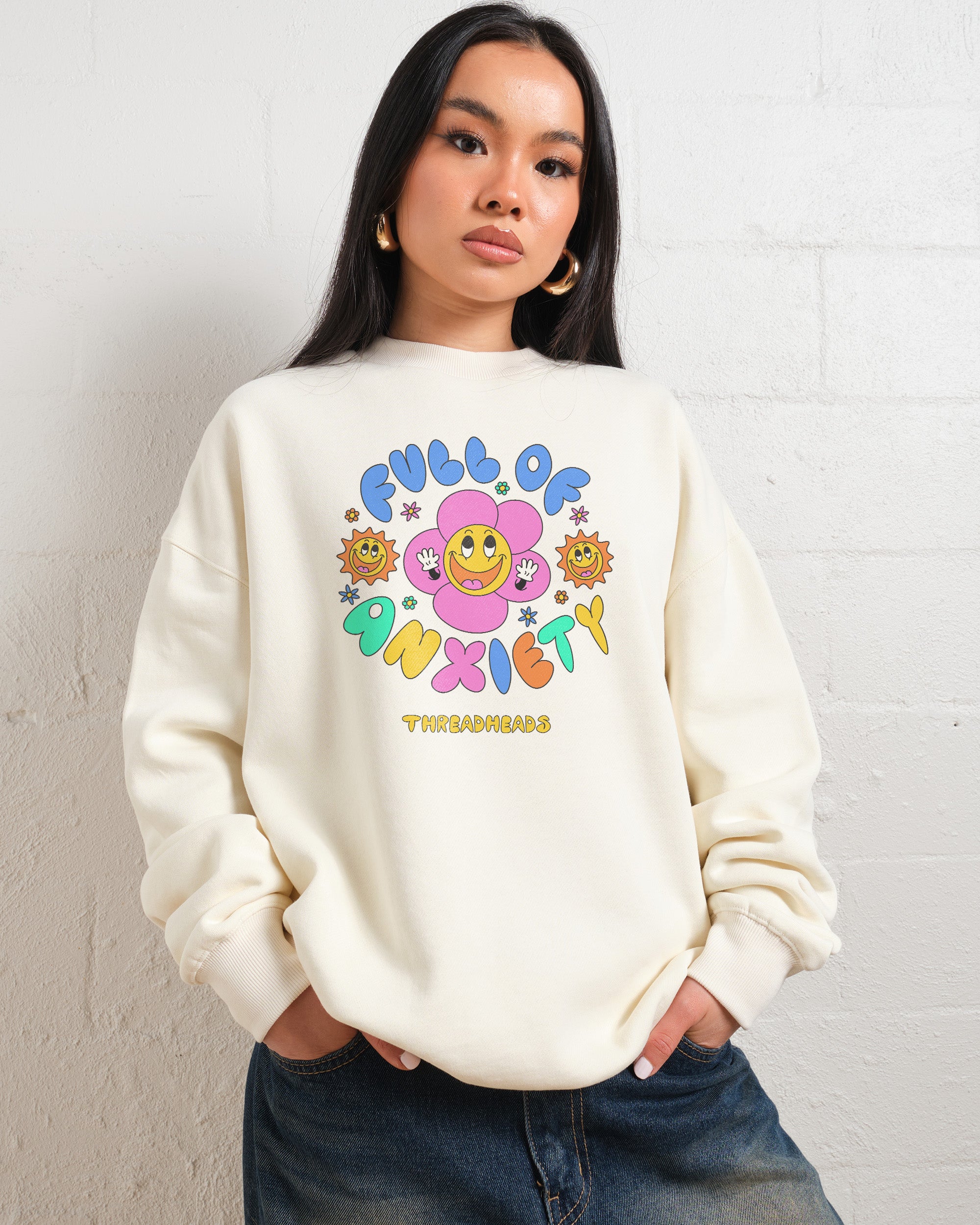 Full of Anxiety Graphic Sweatshirt Unisex 340gsm Cotton Polyester Blend