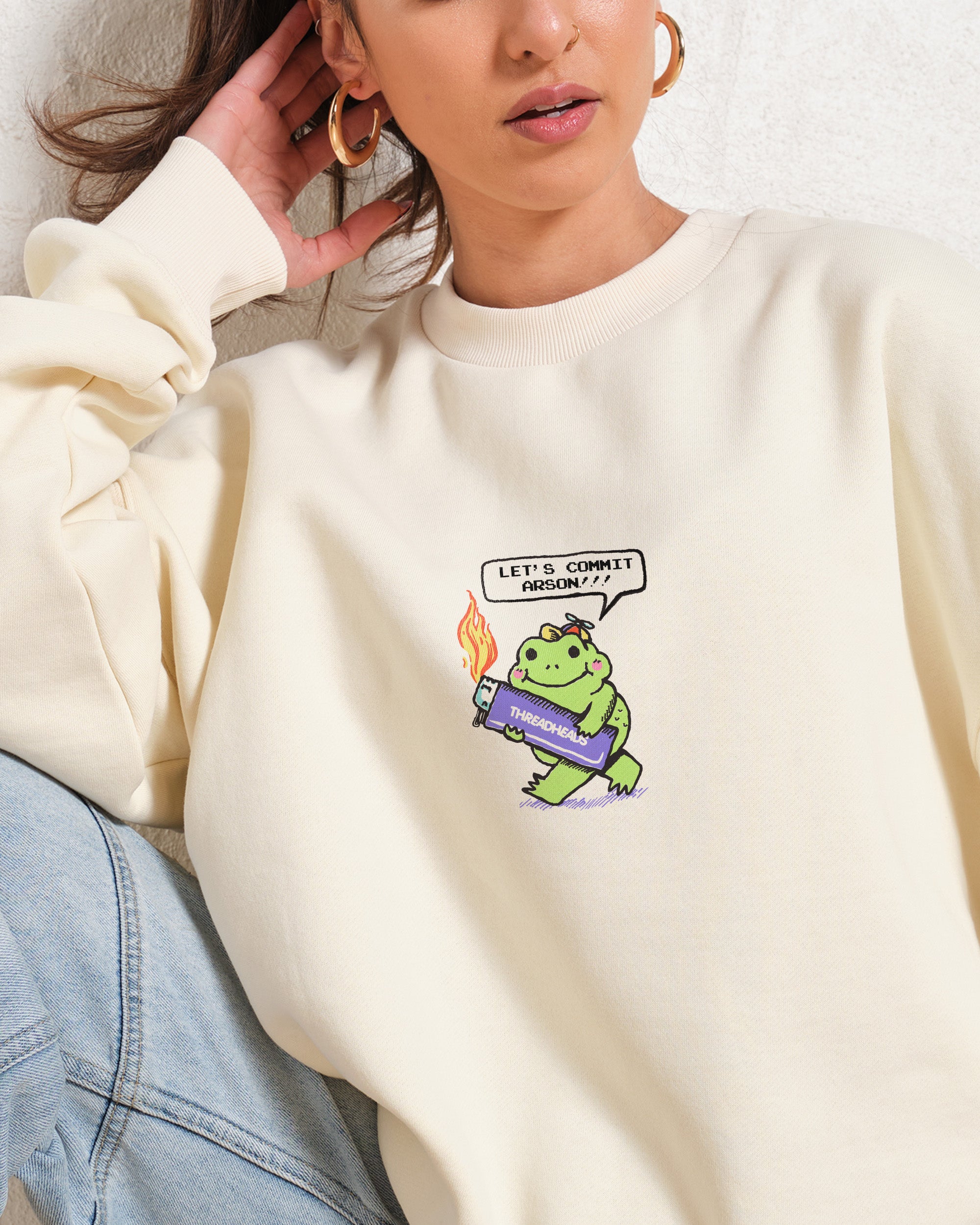 Let's Commit Arson Graphic Unisex Sweatshirt - Premium Cotton-Poly Blend 340gsm
