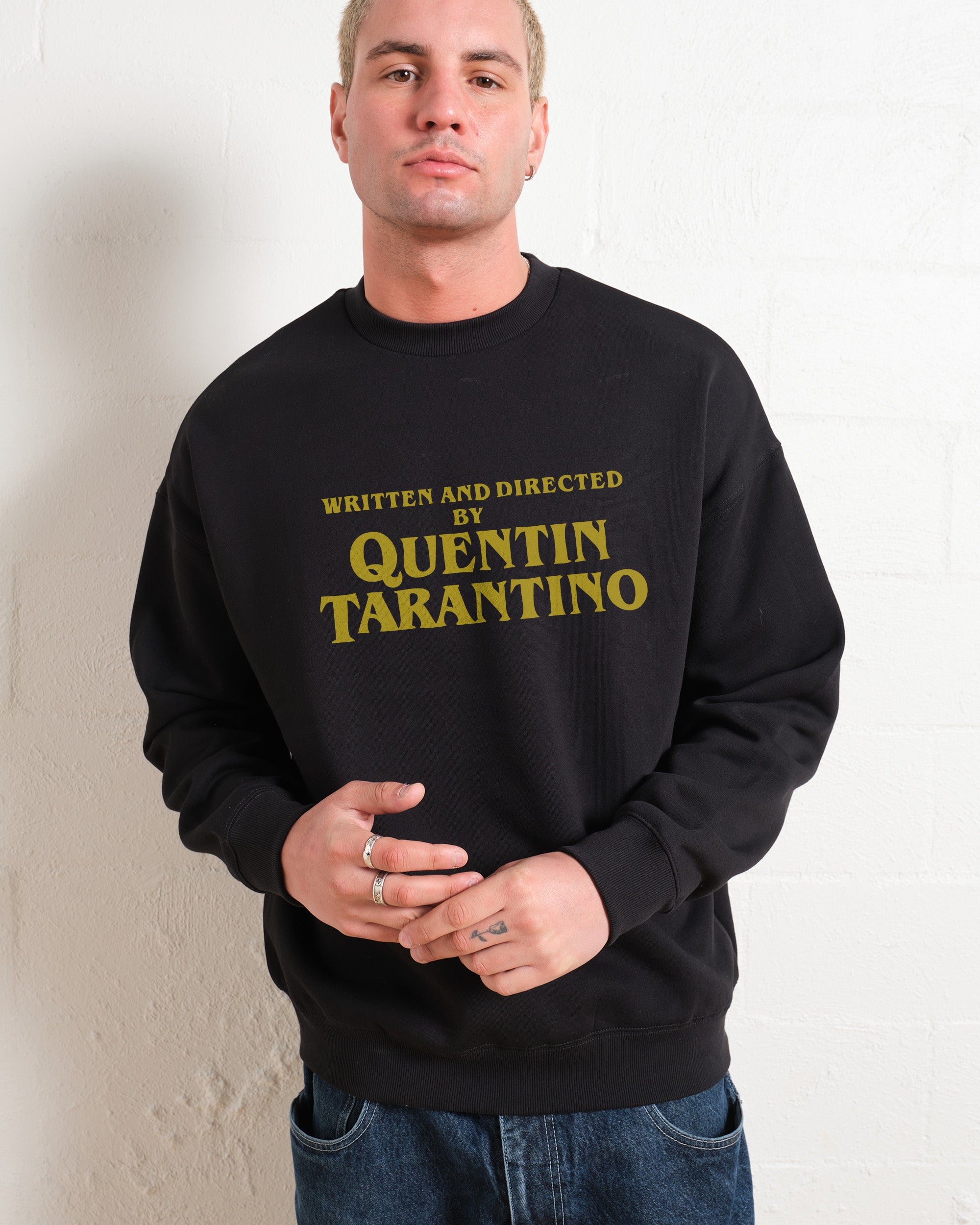 Quentin Tarantino Written and Directed by Unisex Graphic Sweatshirt 340gsm Cotton Poly Blend