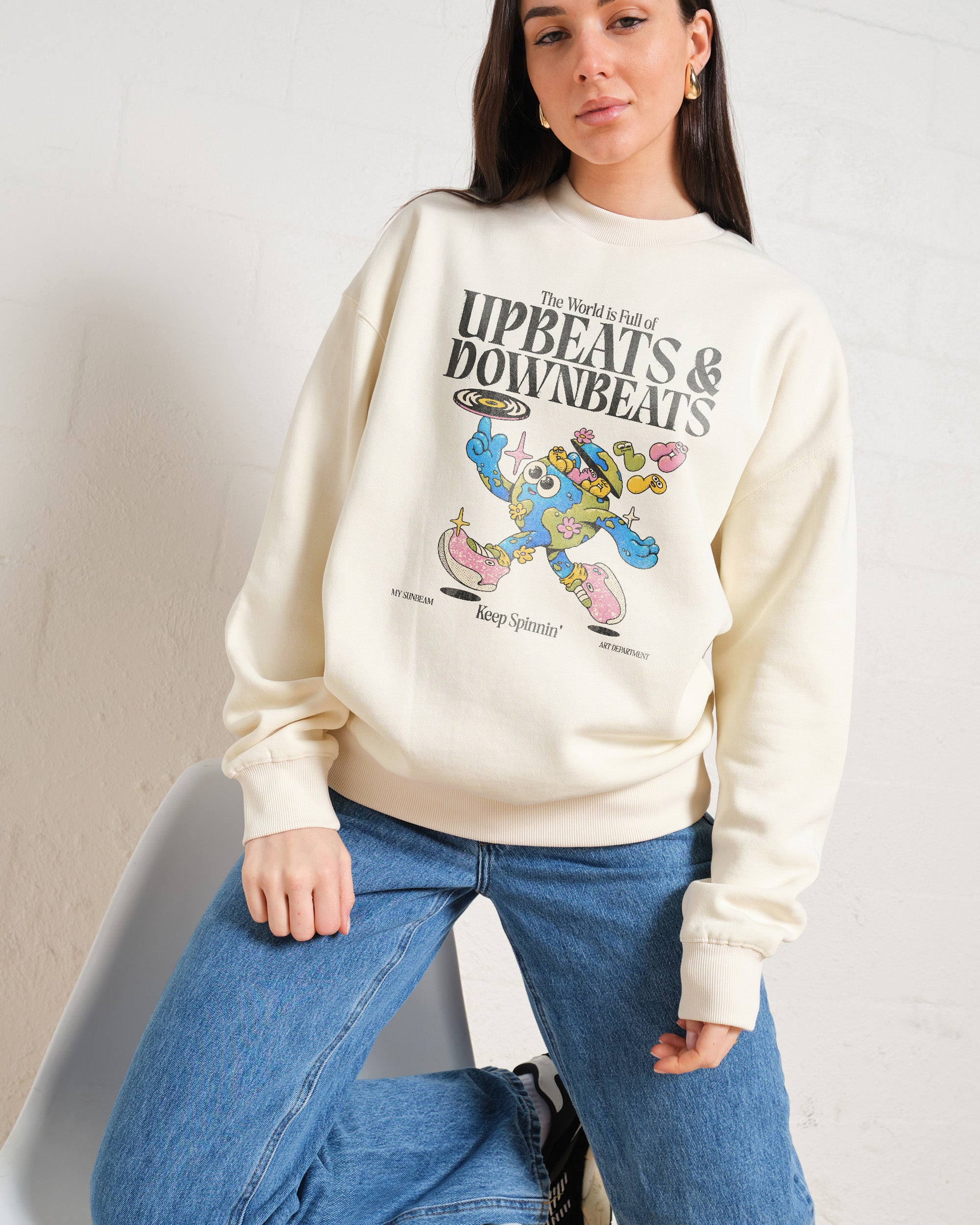 Upbeats & Downbeats Unisex Sweatshirt - Premium 340gsm Cotton Polyester Blend