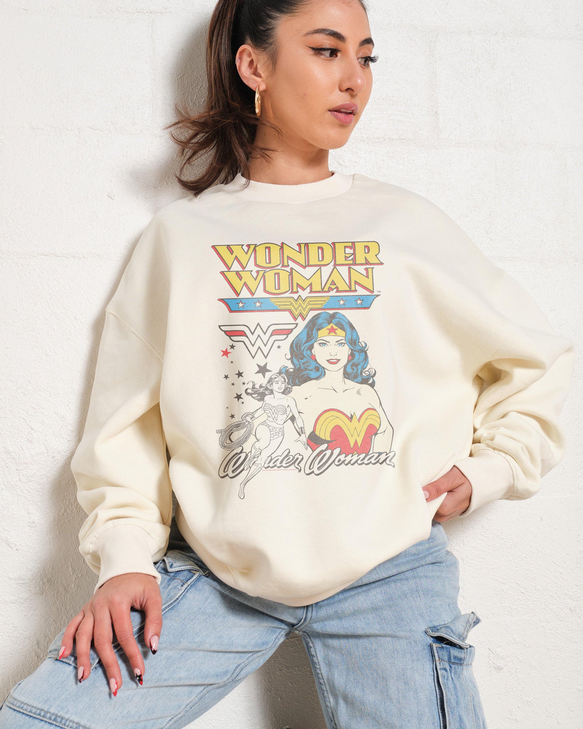 Wonder Woman Vintage Unisex Sweatshirt 340gsm Cotton Poly Blend