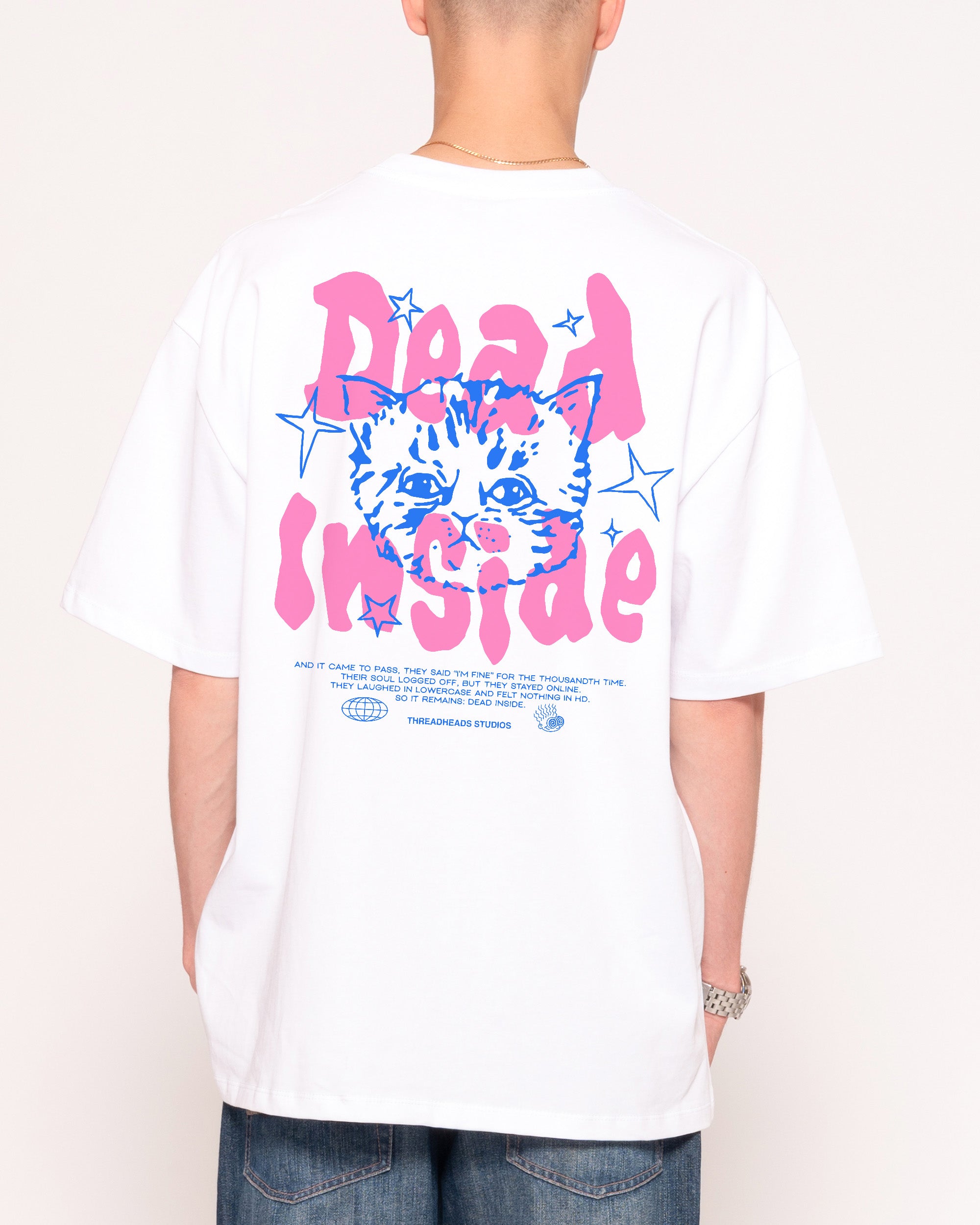 Dead Inside 26 Oversized Graphic Tee - Unisex Heavyweight Cotton T-Shirt