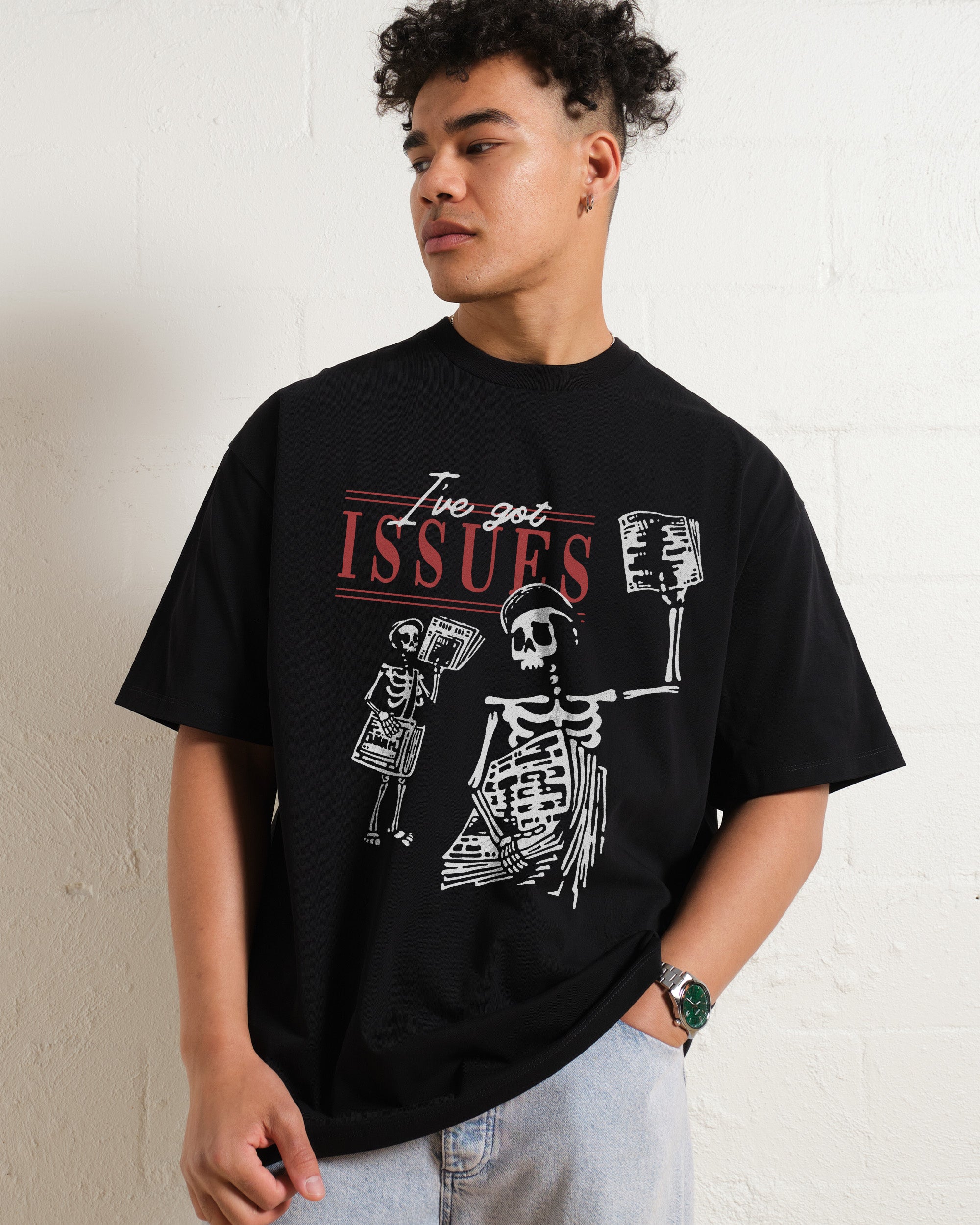 I've Got Issues Oversized Graphic Tee - Unisex 90s Boxy Fit 100% Combed Cotton