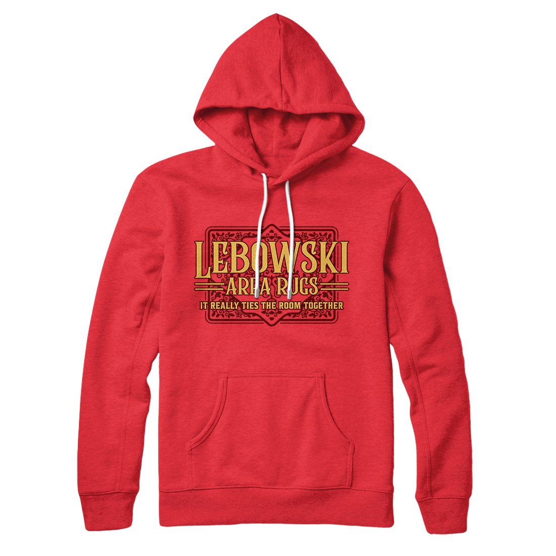 Lebowski Area Rugs Unisex Pullover Hoodie - Cotton Polyester Loose Fit
