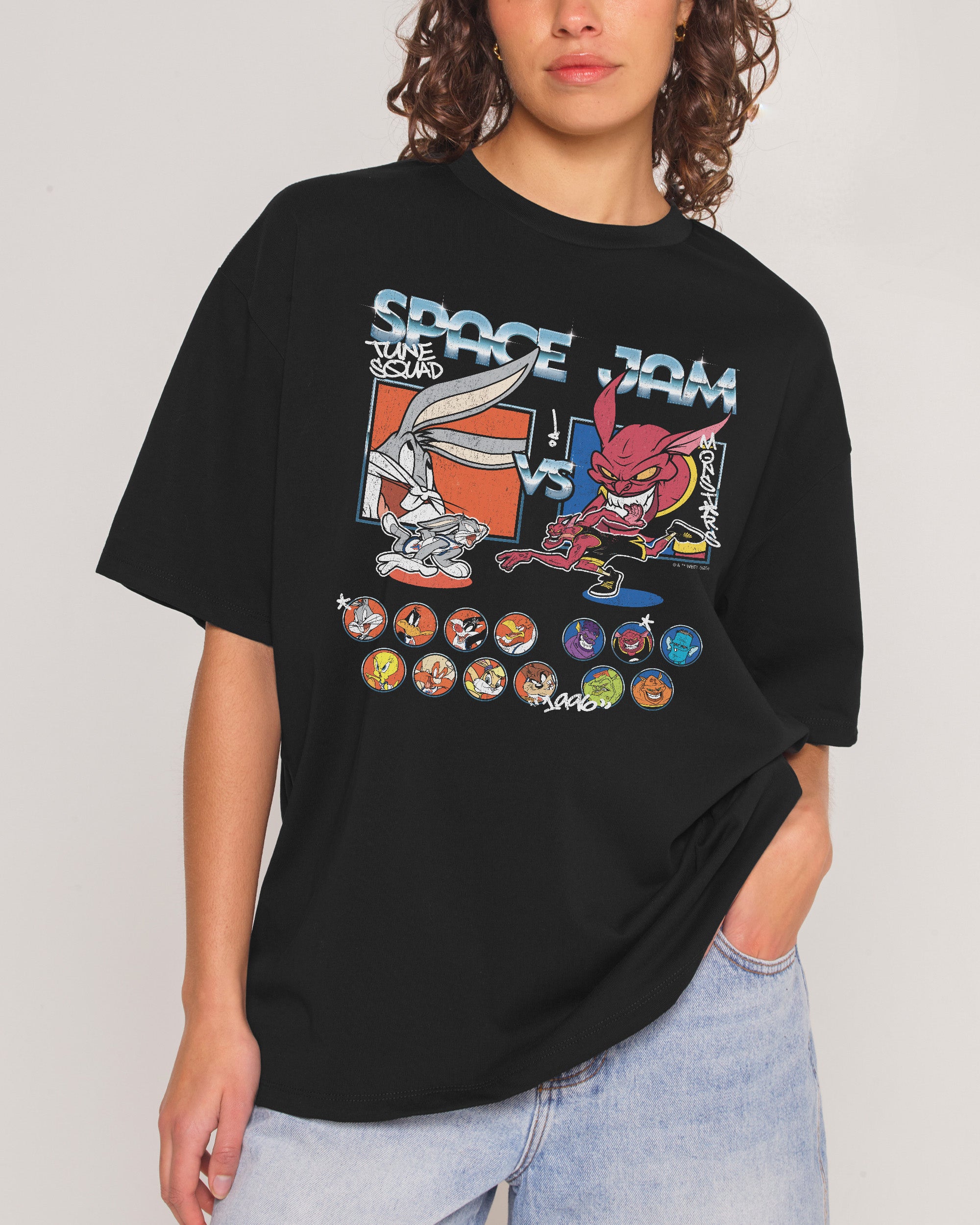 Tune Squad vs Monsters Oversized T-Shirt - Looney Tunes Graphic Tee Unisex