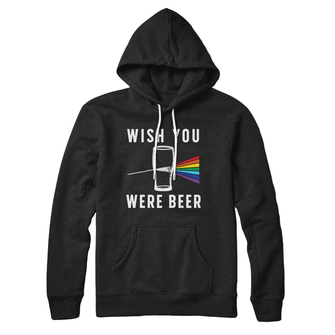 Wish You Were Beer Unisex Cotton Polyester Pullover Hoodie Loose Fit Drink Floyd